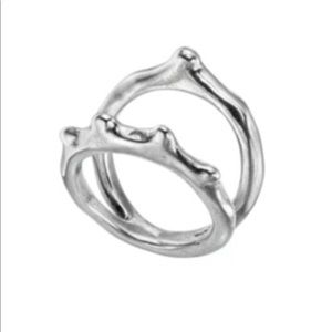 Uno de 50 Wakame Silver Ring Sz 8 NWT